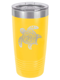Mandala Sea Turtle Summer Vibes Engraved Polar Camel 20oz Yellow Tumbler - Sunny Box