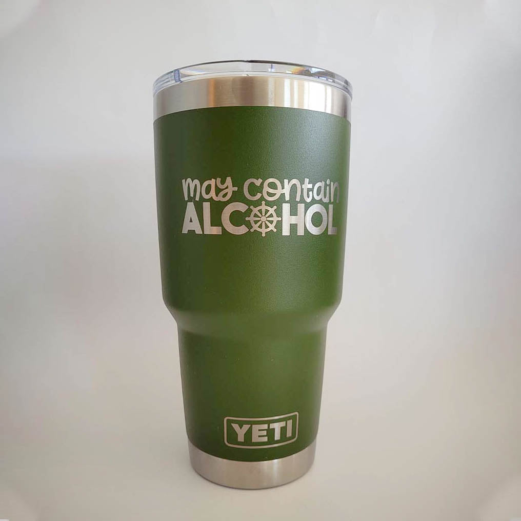 May Contain Alcohol Engraved YETI Tumbler