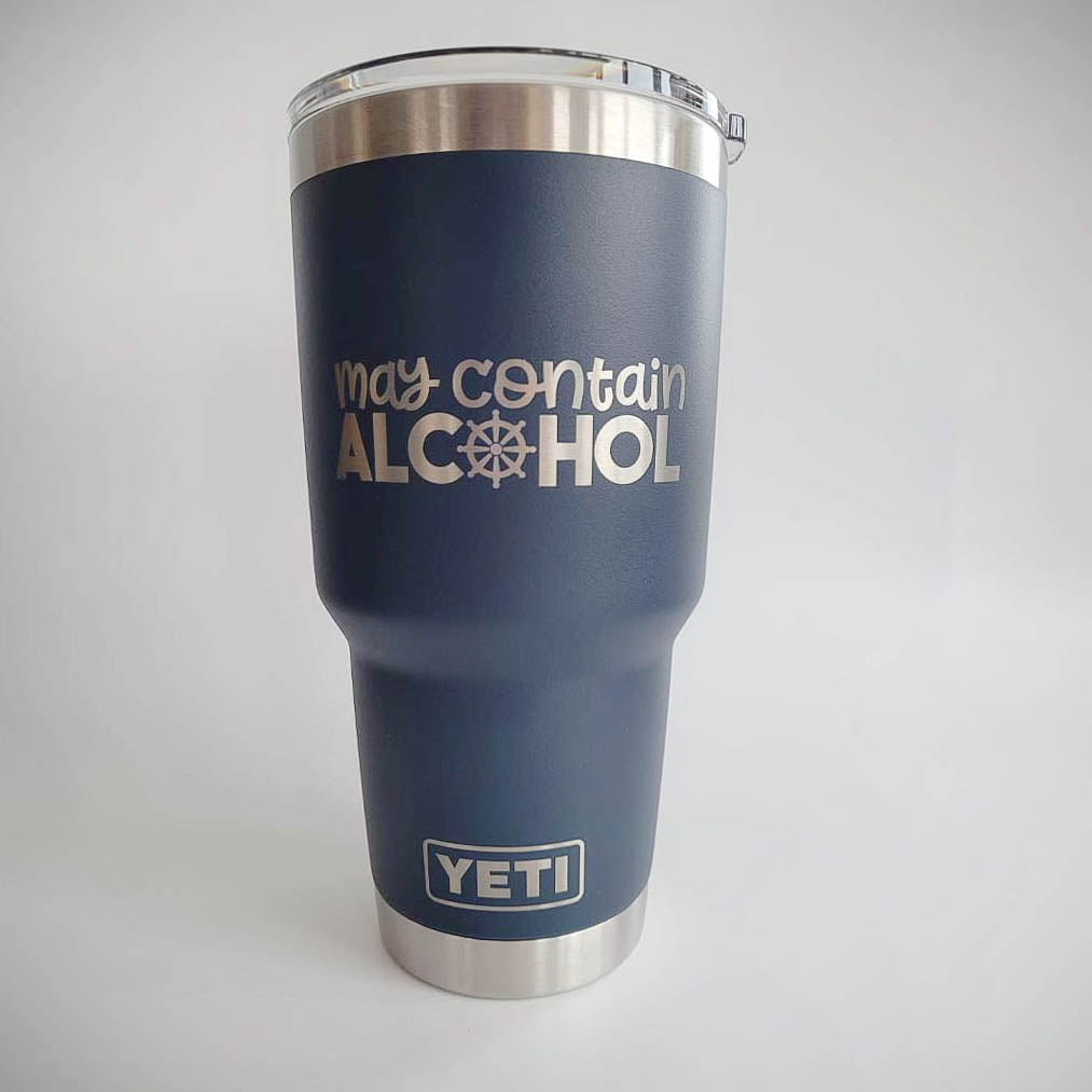 May Contain Alcohol Engraved YETI Tumbler