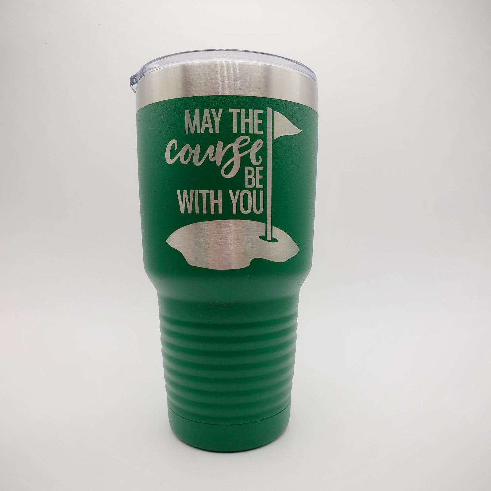 May the Course be With You - Golf Engraved 30oz Green Polar Camel Tumbler - Sunny Box