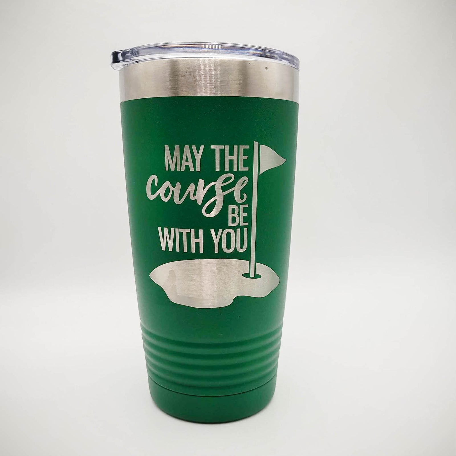 May the Course Be With You - Golf Engraved 20oz Green Polar Camel Tumbler - Sunny Box