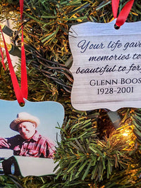 Memorial Photo Ornament - Christmas Gift - Sunny Box
