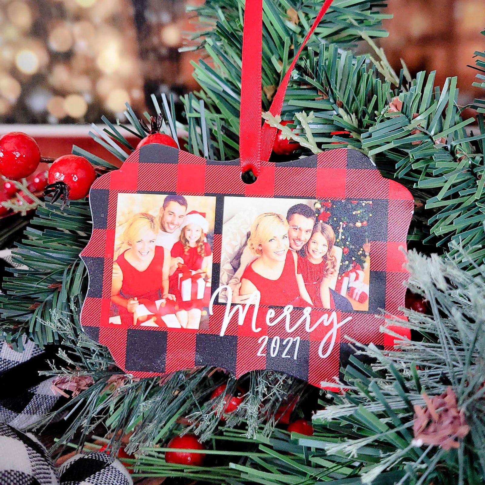 Personalized Photo Ornament - Christmas Gift - Sunny Box