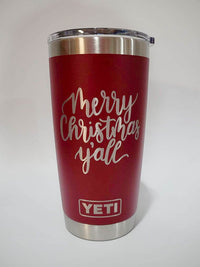 Merry Christmas Y'all - Christmas Engraved YETI Tumbler