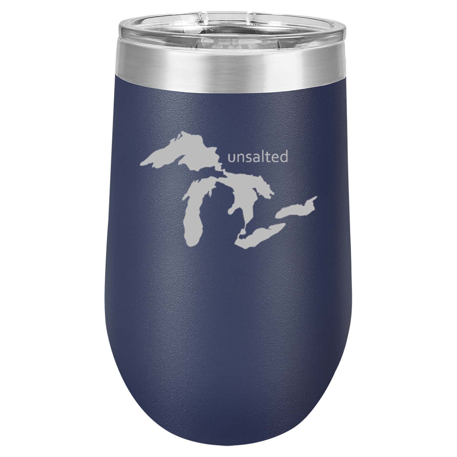 Michigan Unsalted Engraved 16oz Navy Wine Polar Camel Tumbler Sunny Box