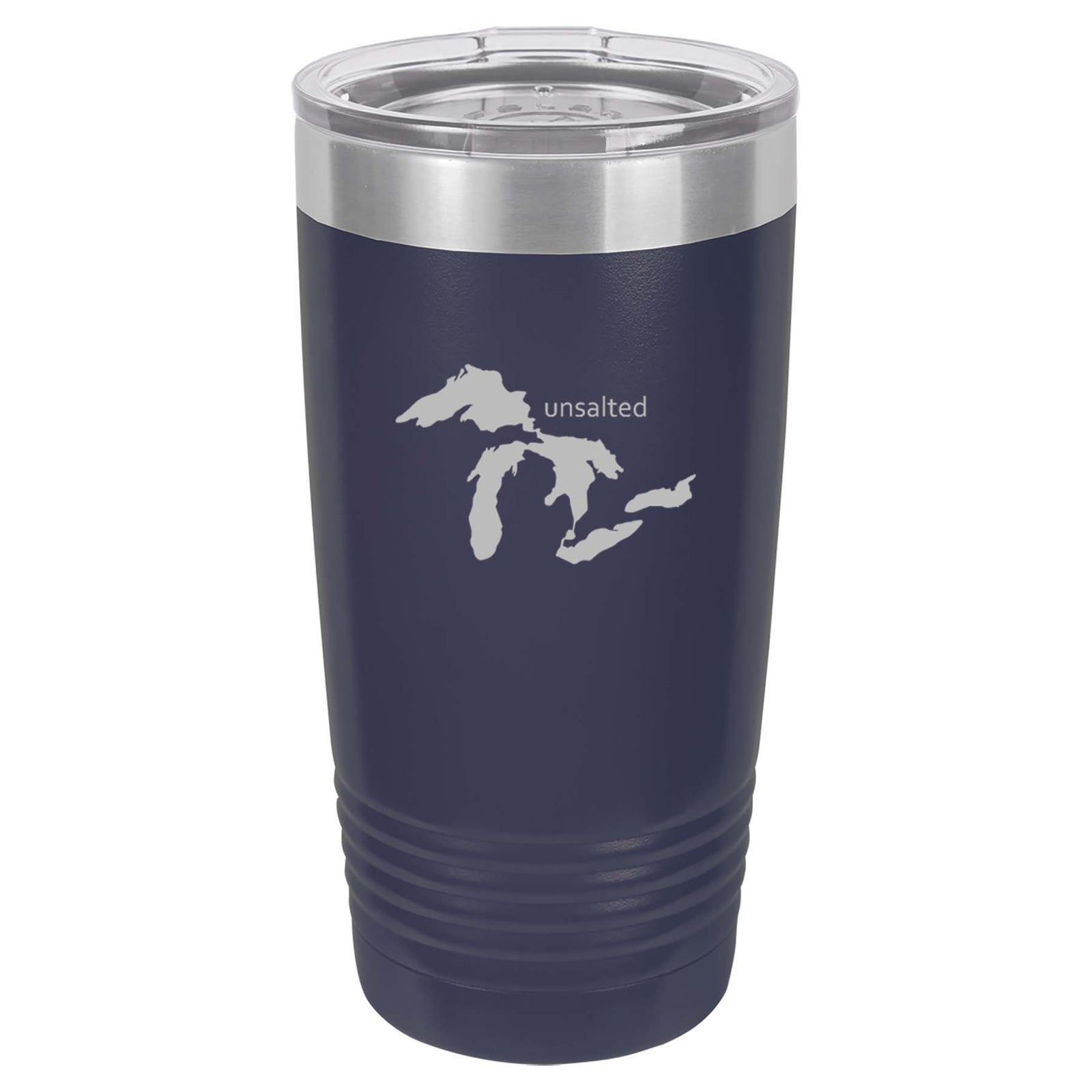 Michigan Unsalted Engraved 20oz Navy Polar Camel Tumbler Sunny Box