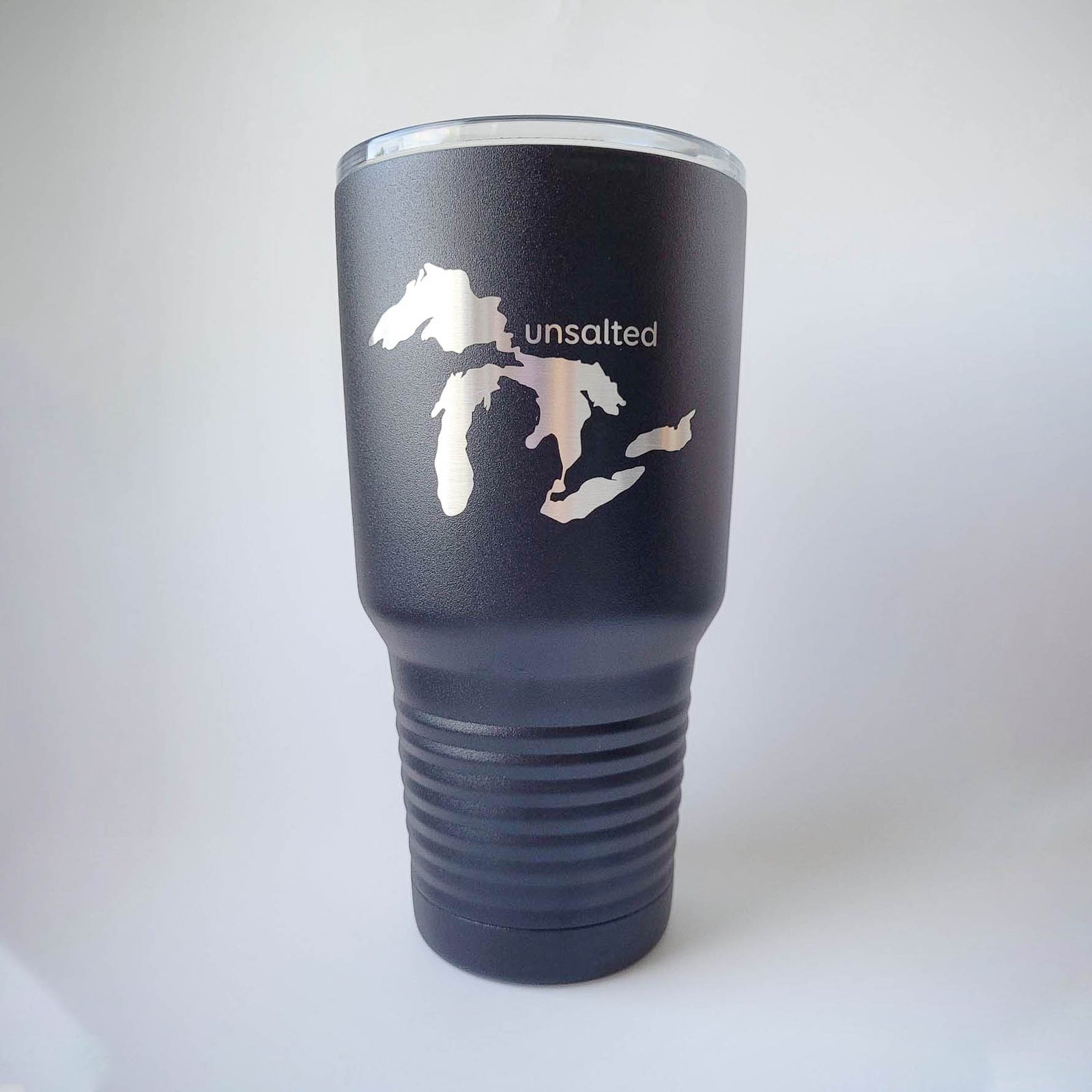 Michigan Unsalted Engraved 30oz Black Polar Camel Tumbler Sunny Box