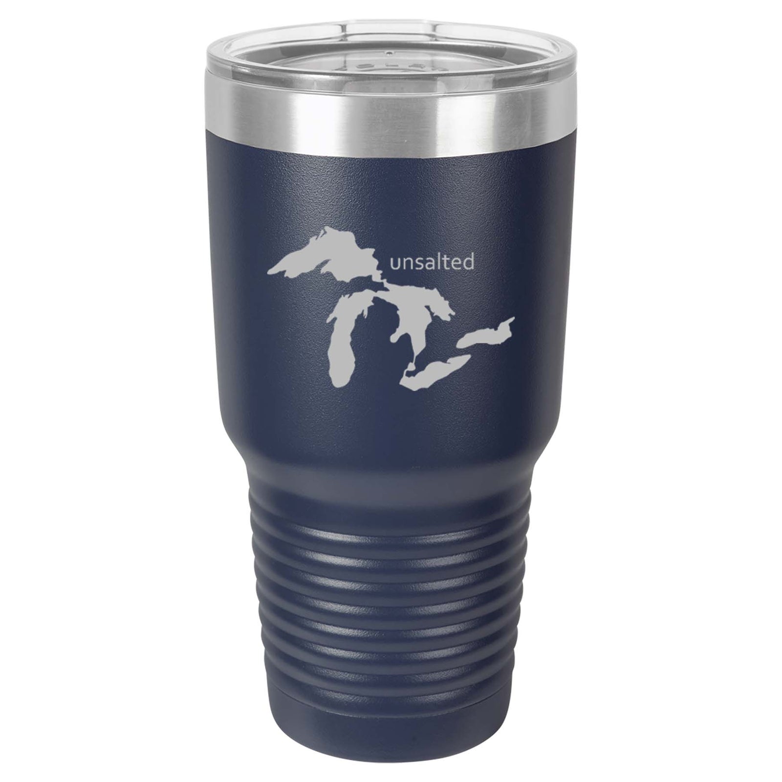 Michigan Unsalted Engraved 30oz Navy Polar Camel Tumbler Sunny Box