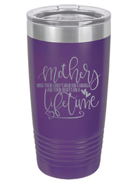 Mothers Hold Their Child's Hand - Engraved 20oz Purple Polar Camel Tumbler - Sunny Box