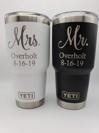 Mr & Mrs Personalized YETI Tumblers