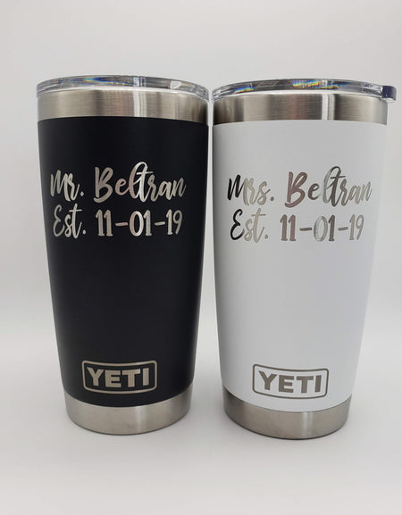 Mr & Mrs Personalized YETI Tumblers