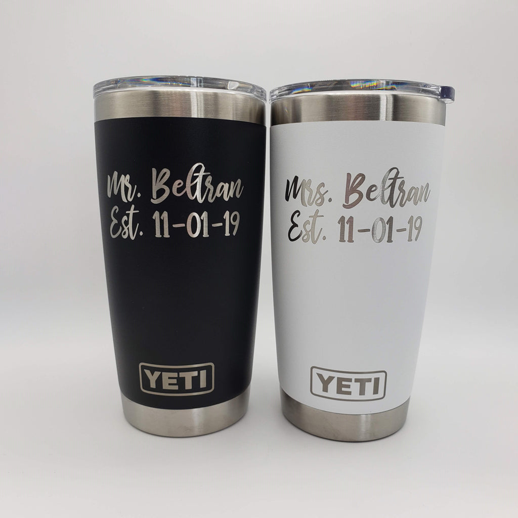 Mr & Mrs Personalized YETI Tumblers