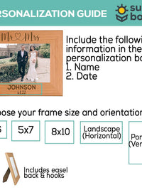 Mr & Mrs - Wedding Wood Picture Frame