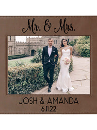 Mr & Mrs - Wedding Leatherette Picture Frame2