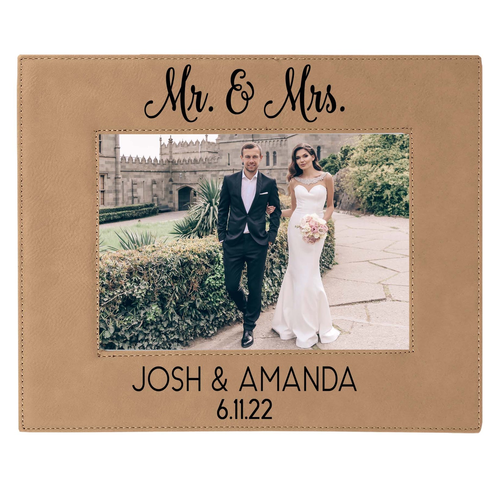 Mr & Mrs - Wedding Leatherette Picture Frame2