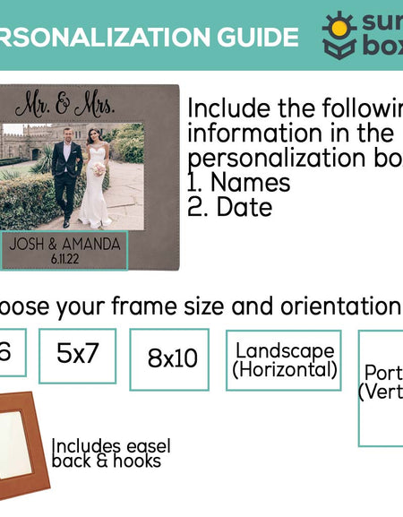 Mr & Mrs - Wedding Leatherette Picture Frame2