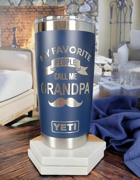 My Favorite People Call Me Grandpa Engraved YETI Tumbler