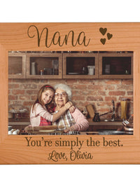 Nana Personalized Engraved Wood Picture Frame - Sunny Box