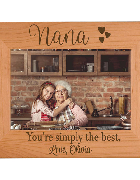 Nana Personalized Engraved Wood Picture Frame - Sunny Box