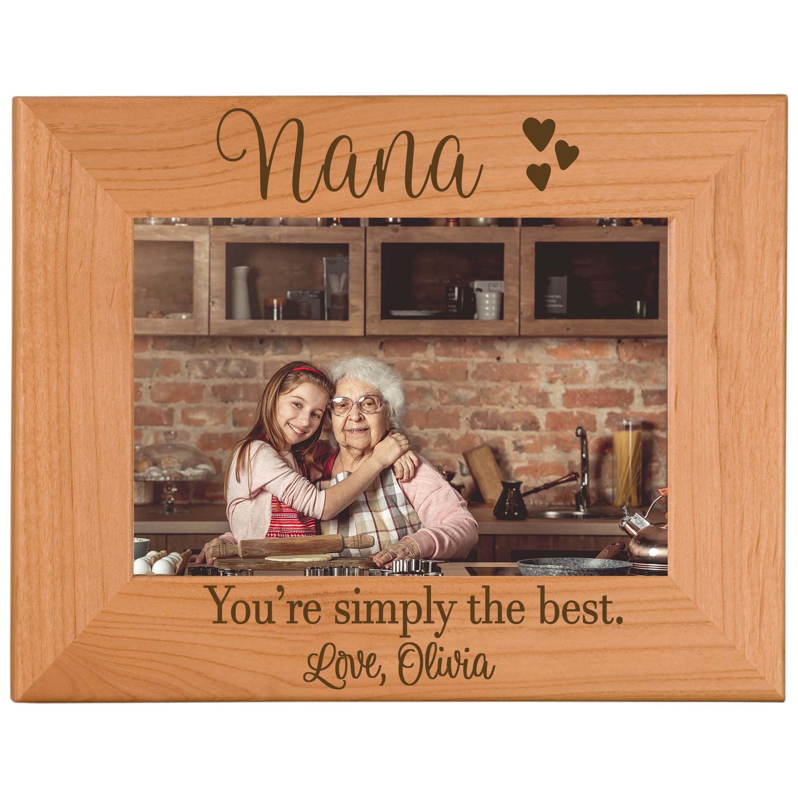 Nana Personalized Engraved Wood Picture Frame - Sunny Box