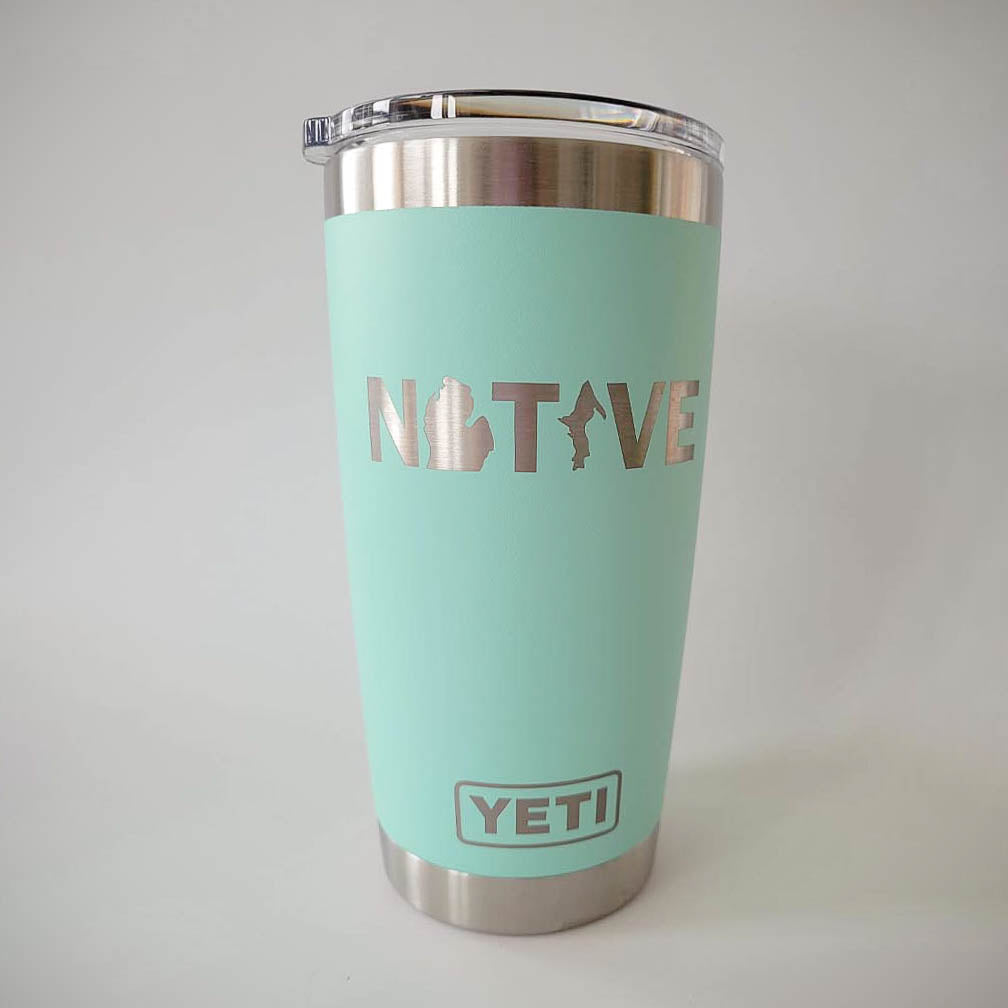 Michigan Native Engraved YETI Tumbler