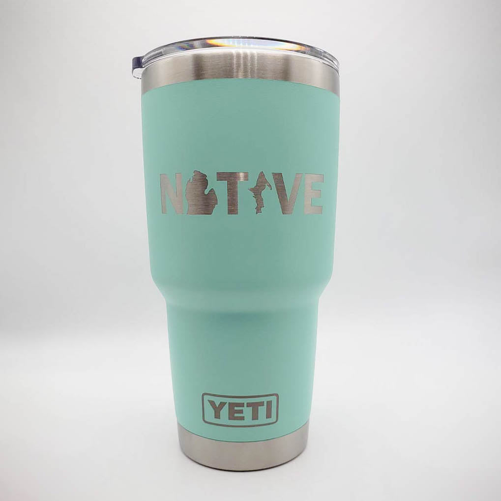 Michigan Native Engraved YETI Tumbler