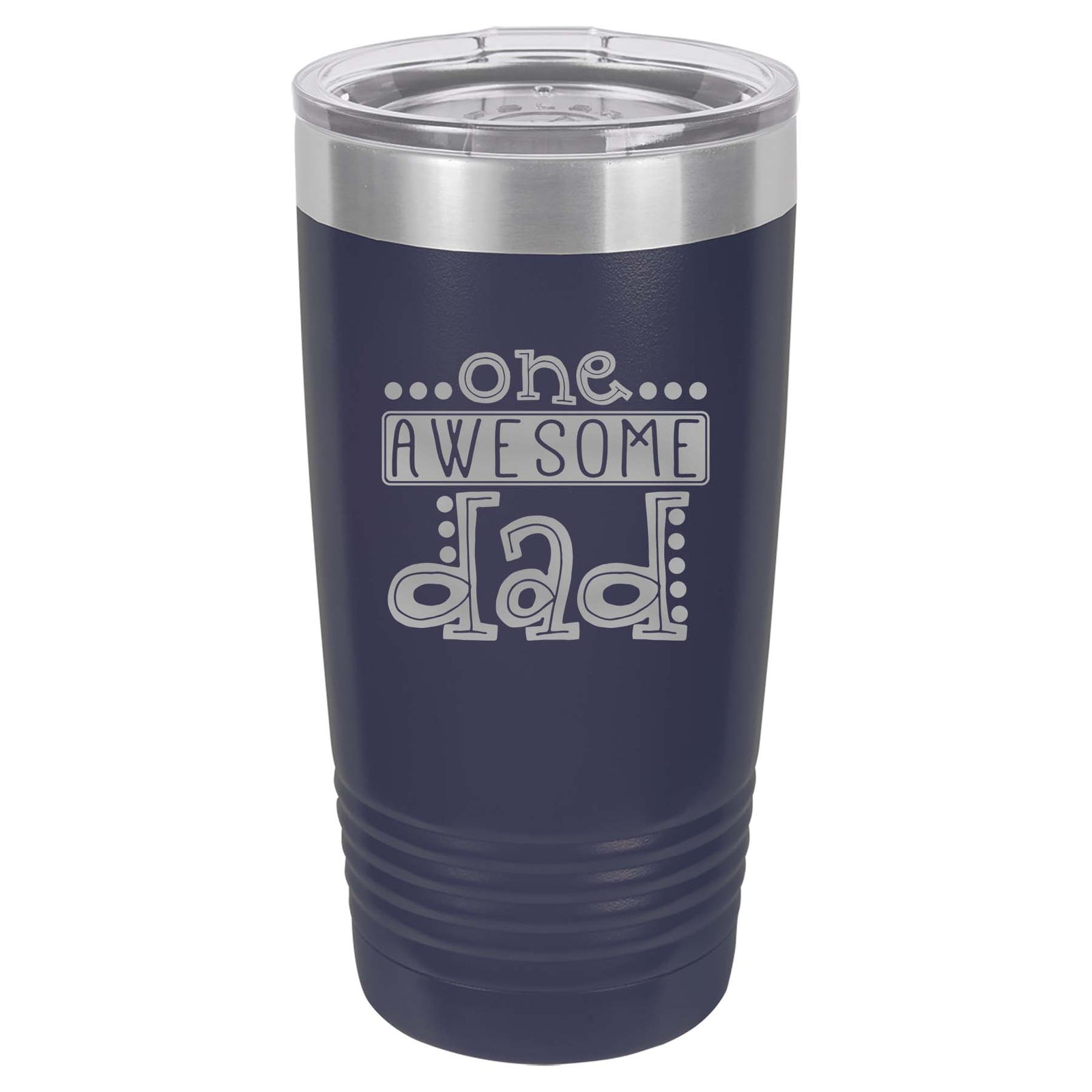 One Awesome Dad Engraved 20oz Navy Tumbler Sunny Box