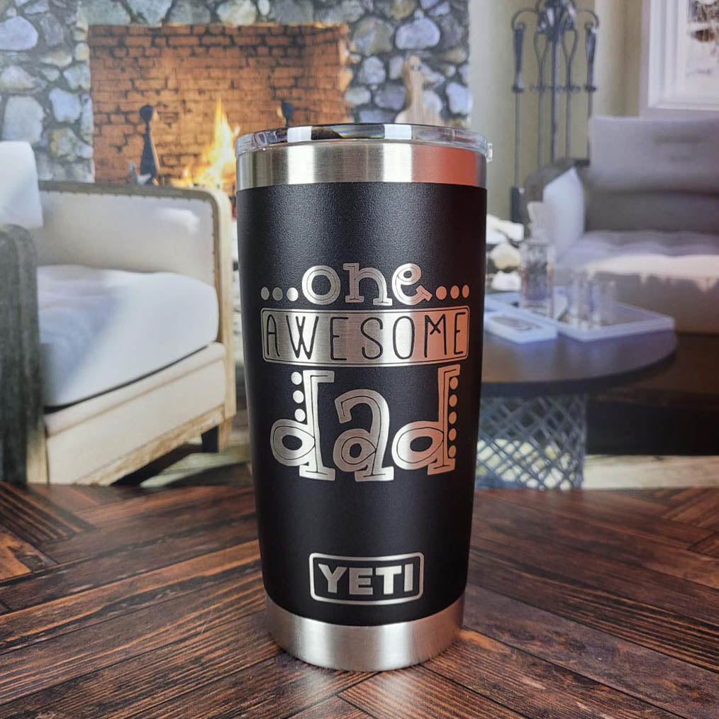 One Awesome Dad Engraved YETI Tumbler