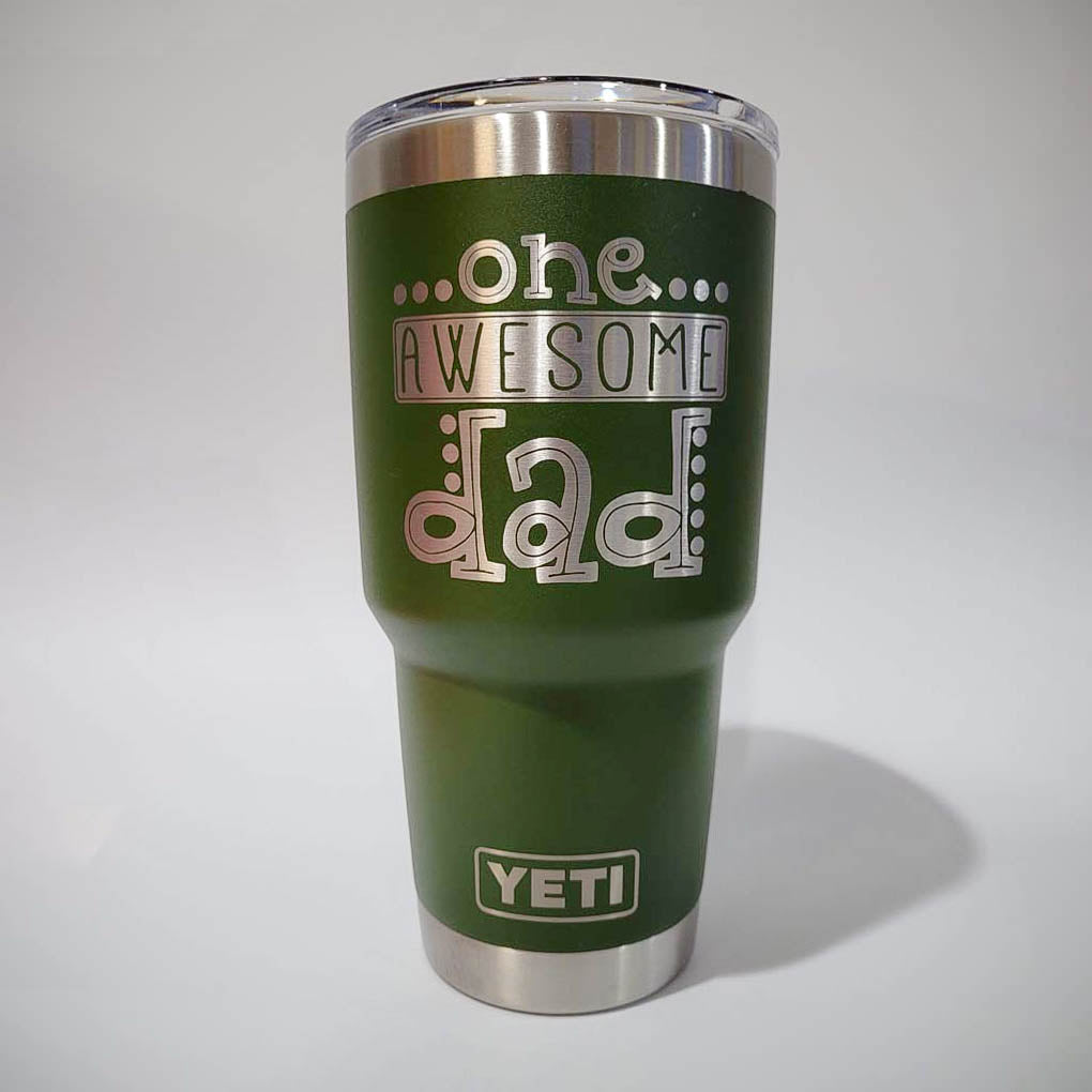 One Awesome Dad Engraved YETI Tumbler