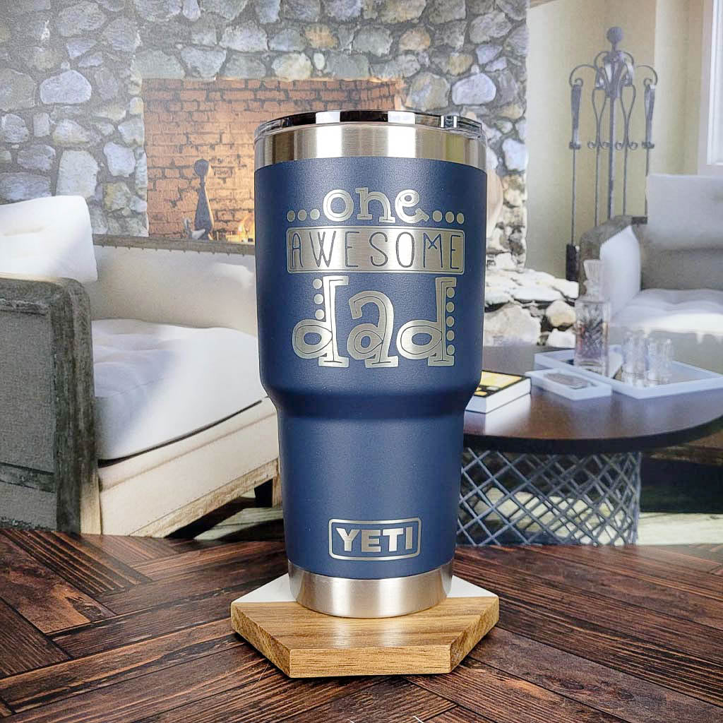 One Awesome Dad Engraved YETI Tumbler