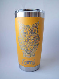 Owl Mandala - Engraved YETI Tumbler