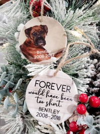 Forever Would Have Been Too Short Pet Memorial Ceramic Ornament