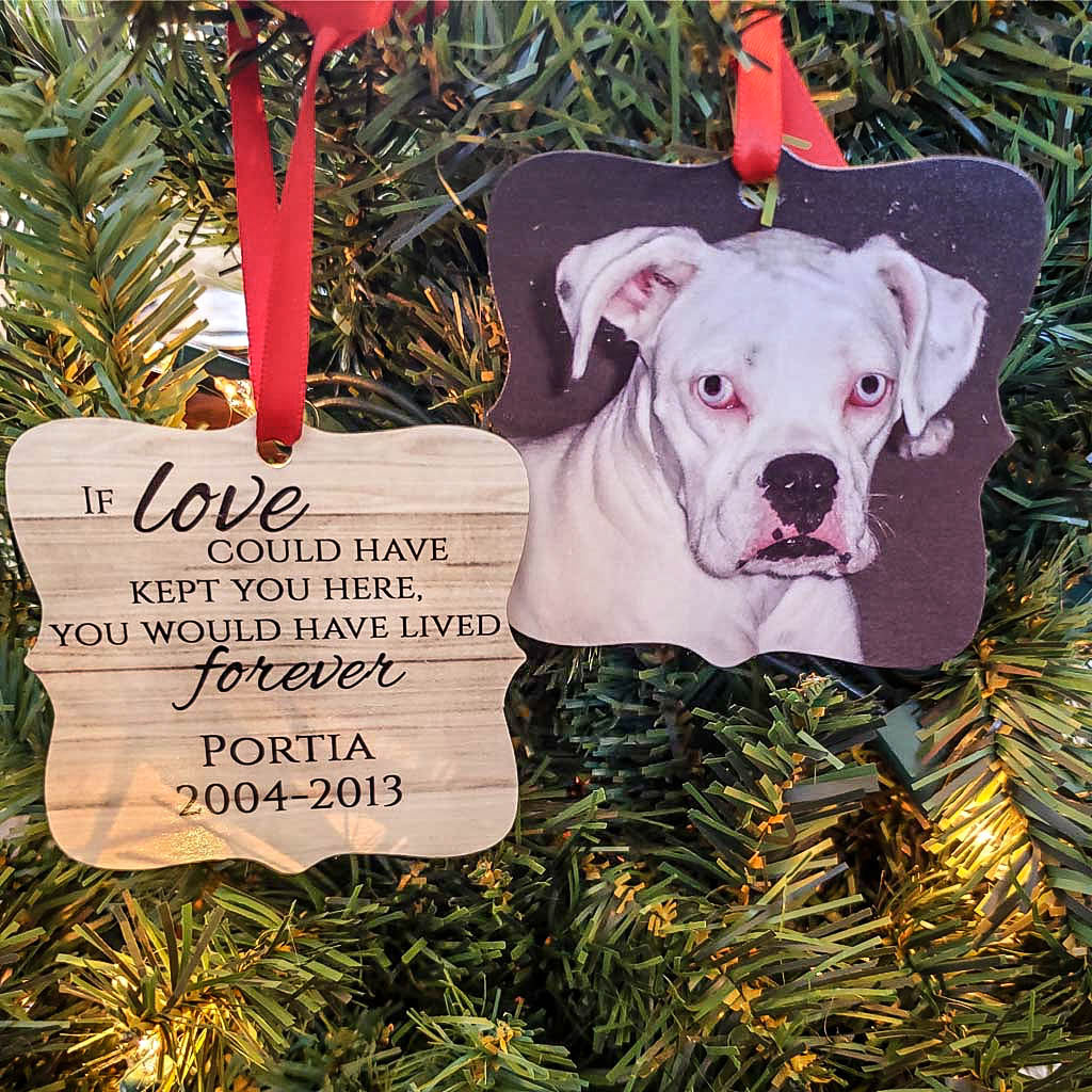 Pet memorial ornament on sale personalized