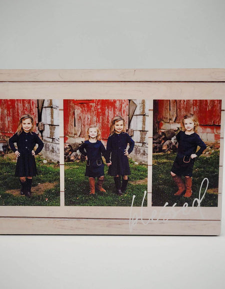 Personalized Desktop Photo Plaque Blessed - Sunny Box