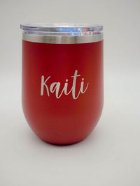 Personalized Engraved 12oz REd Wine Tumbler by Sunny Box