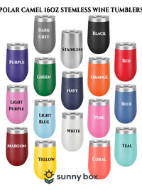 Polar Camel 16oz Stemless Wine Tumblers - Sunny Box