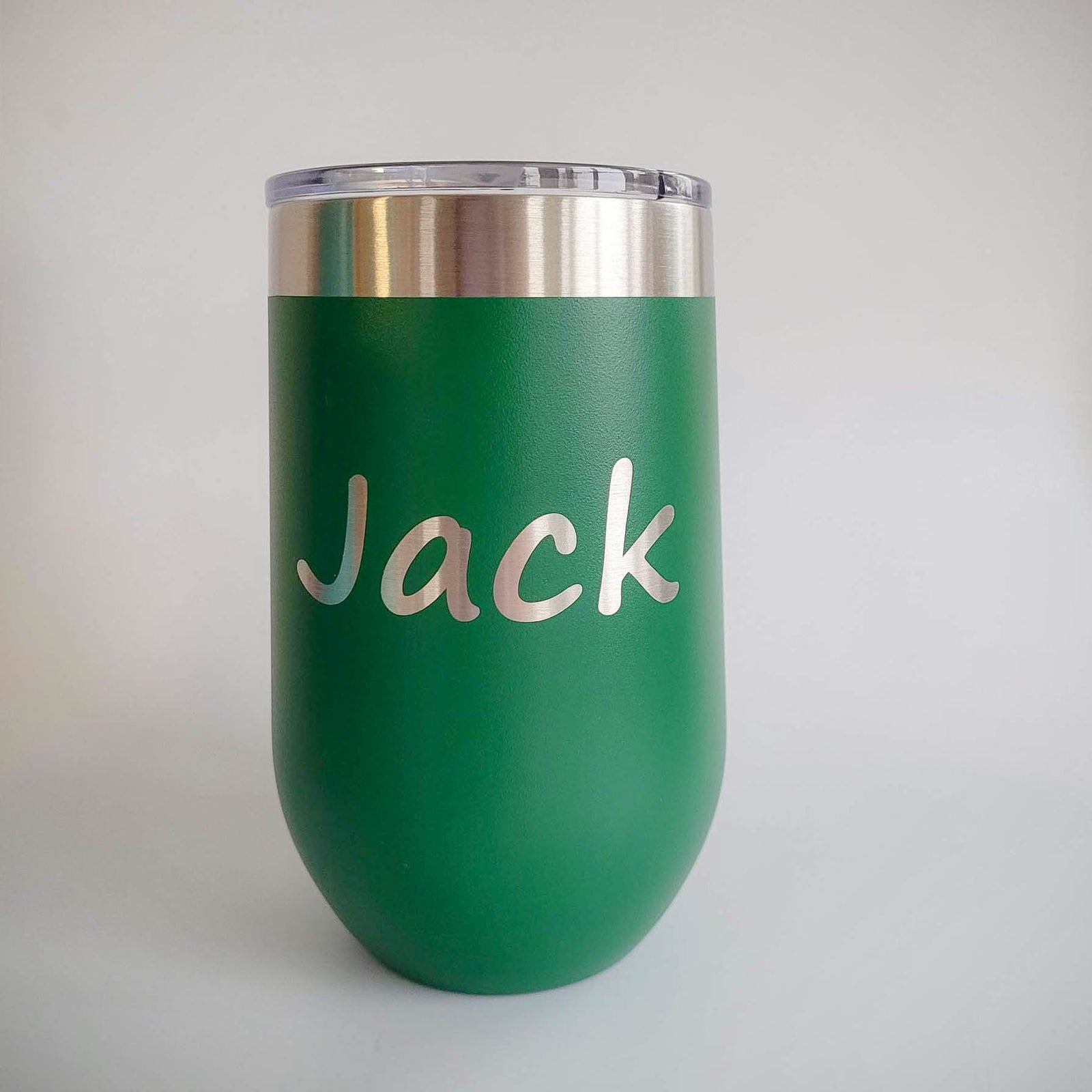 Personalized Engraved 16oz Green Wine Tumbler by Sunny Box