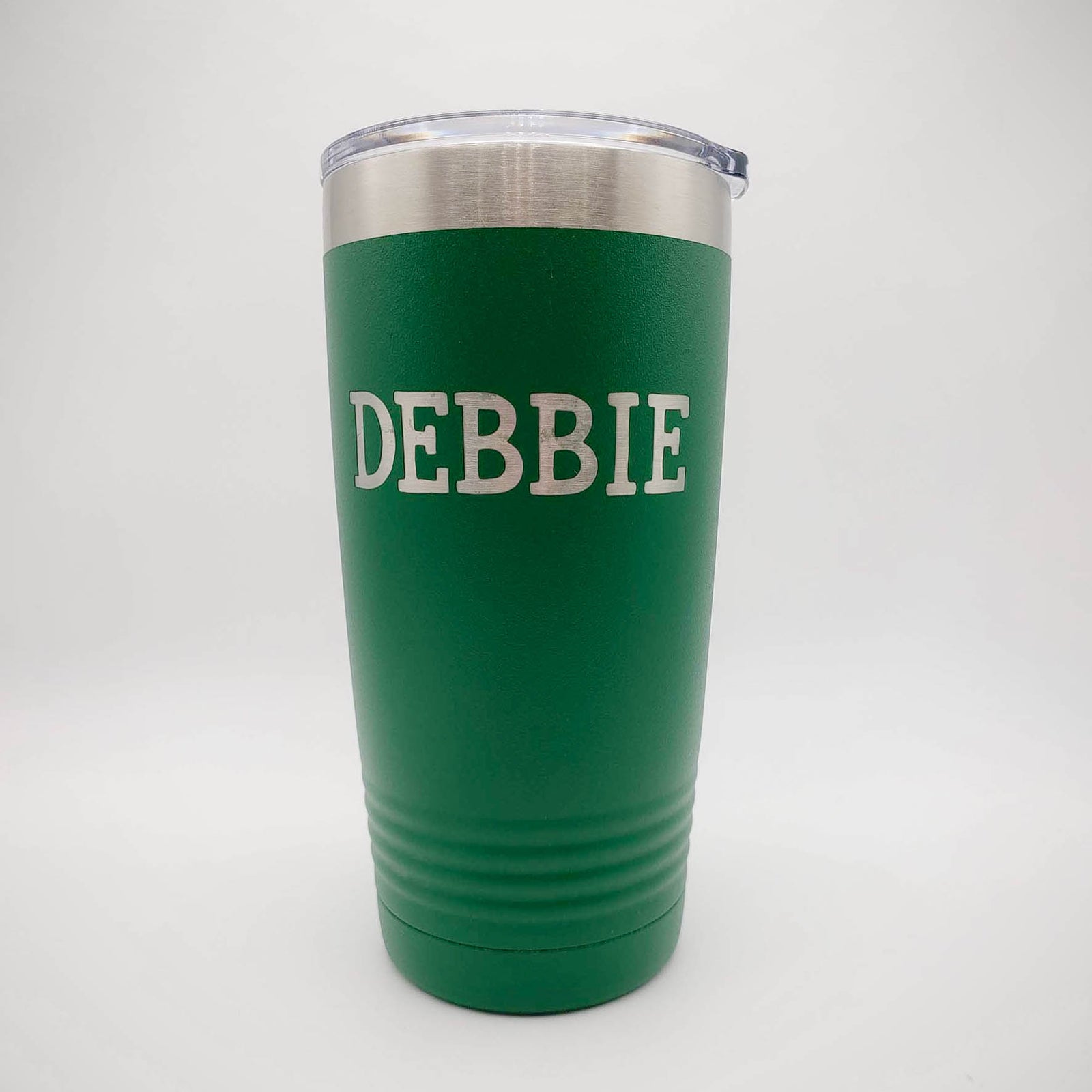 Personalized Engraved 20oz Green Tumbler by Sunny Box