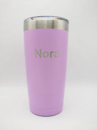 Personalized Engraved 20oz Light Purple Tumbler by Sunny Box