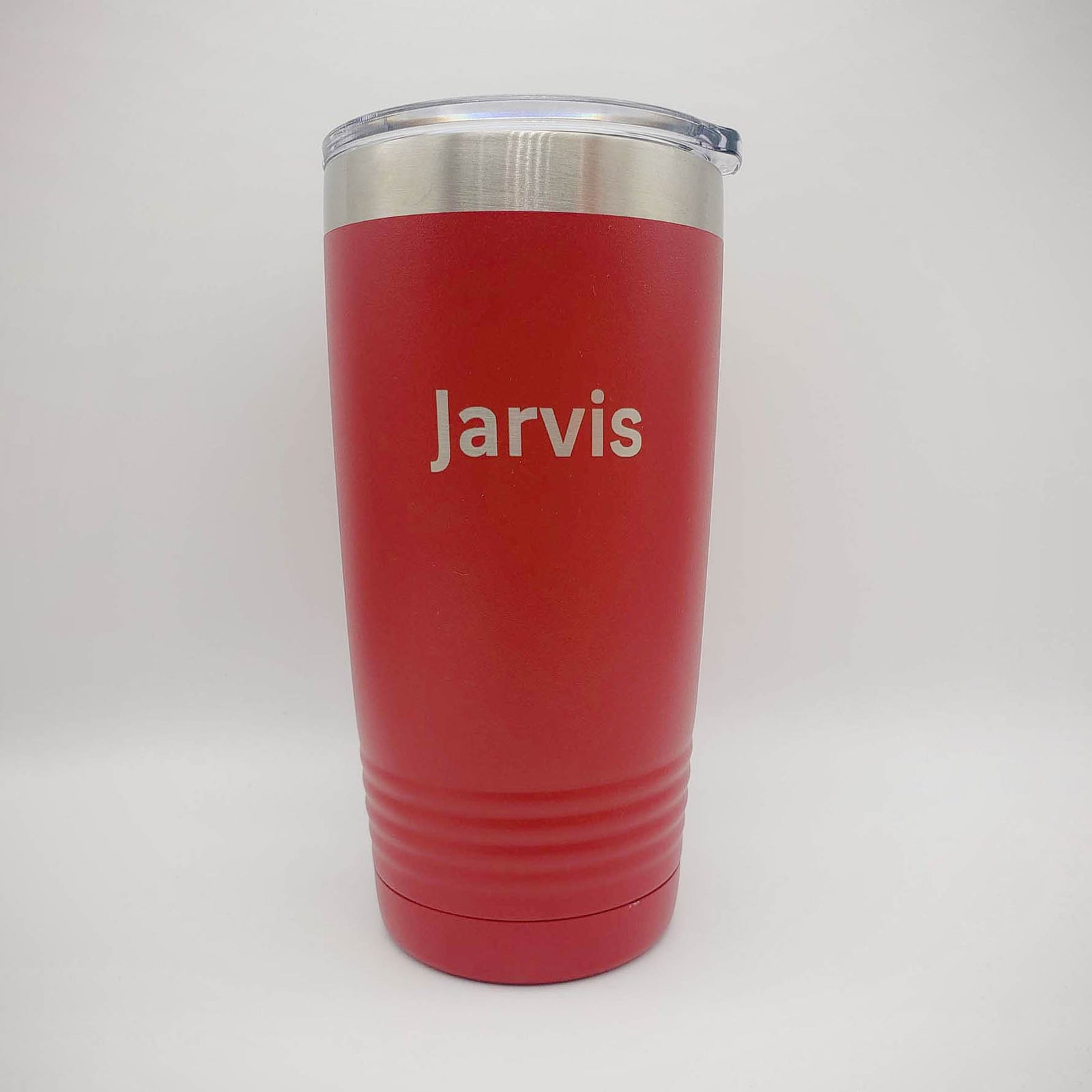 Personalized Engraved 20oz Red Tumbler by Sunny Box