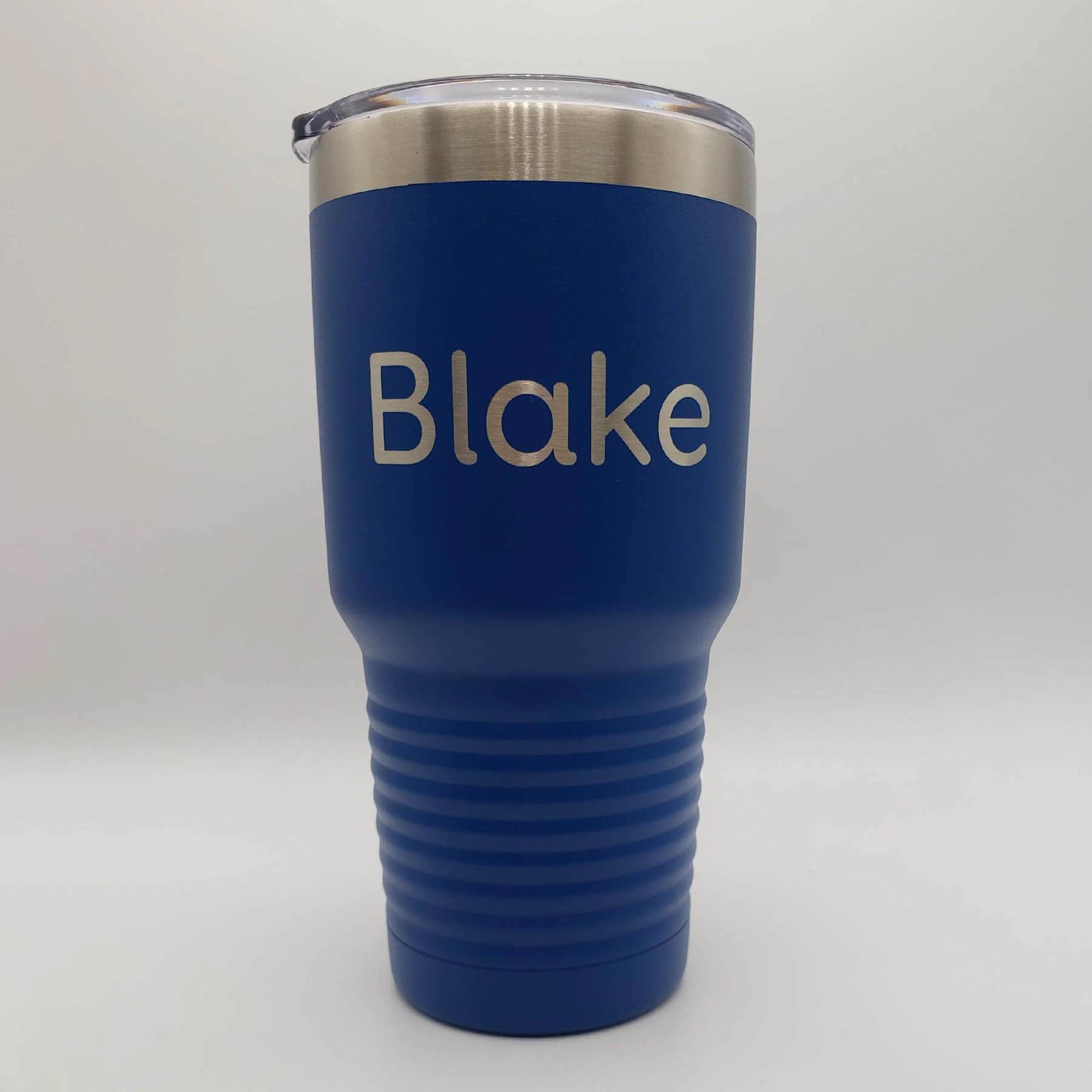 Personalized Engraved 30oz Blue Tumbler by Sunny Box