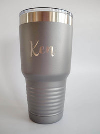 Personalized Engraved 30oz Dark Gray Tumbler by Sunny Box