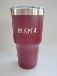 Personalized Engraved 30oz Maroon Tumbler by Sunny Box