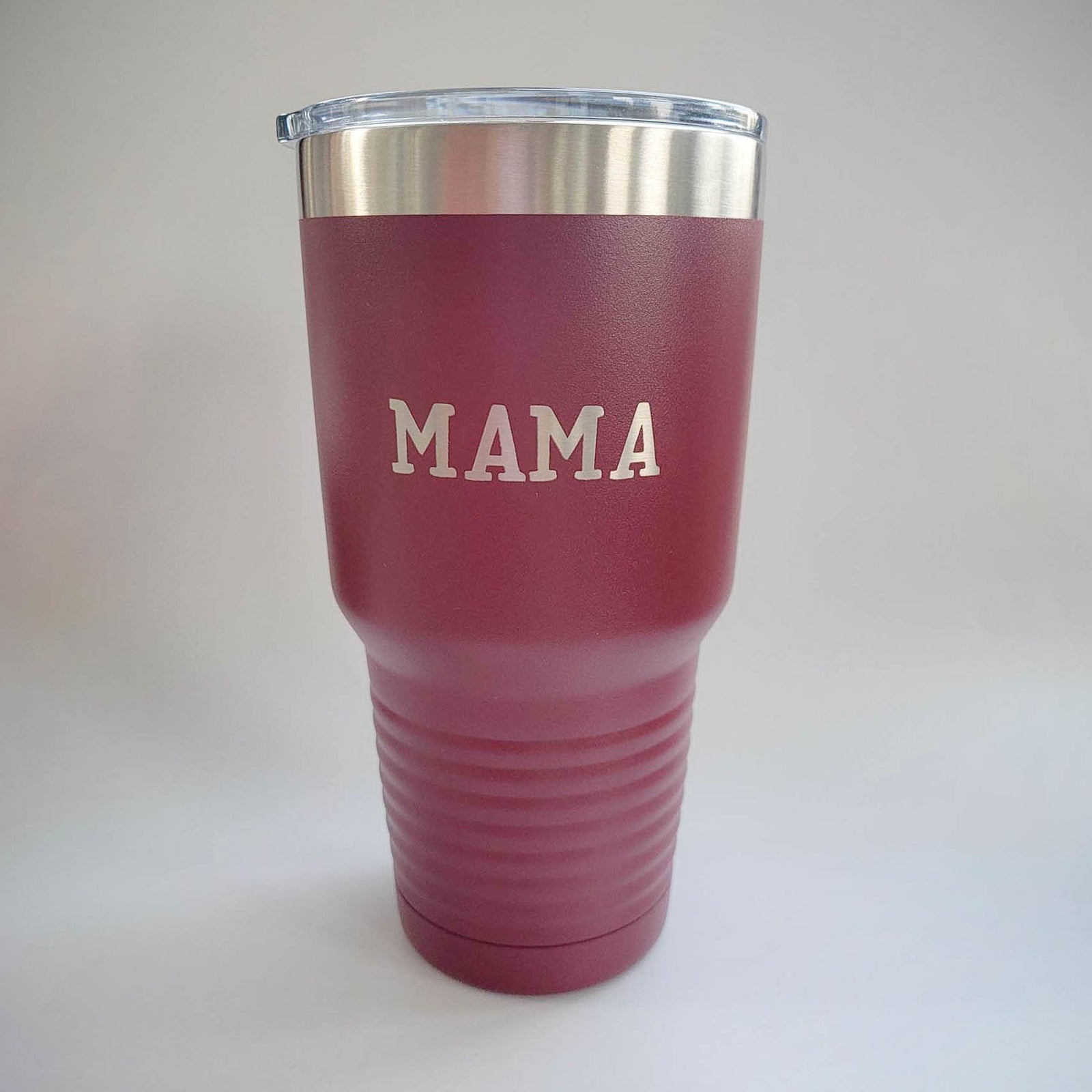 Personalized Engraved 30oz Maroon Tumbler by Sunny Box