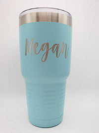 Personalized Engraved 30oz Teal Tumbler by Sunny Box