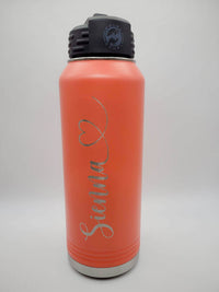 Personalized Engraved Polar Camel 32oz Water Bottle Coral- Sunny Box