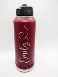 Personalized Engraved Polar Camel 32oz Water Bottle Maroon - Sunny Box