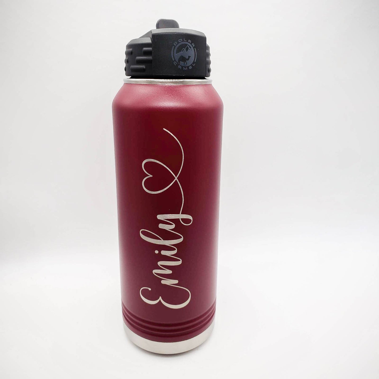 Personalized Engraved Polar Camel 32oz Water Bottle Maroon - Sunny Box