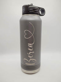 Engraved Polar Camel 32oz Water Bottle Dark Grey - Sunny Box