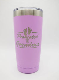 Promoted to Grandma Engraved 20oz Light Purple Tumbler by Sunny Box